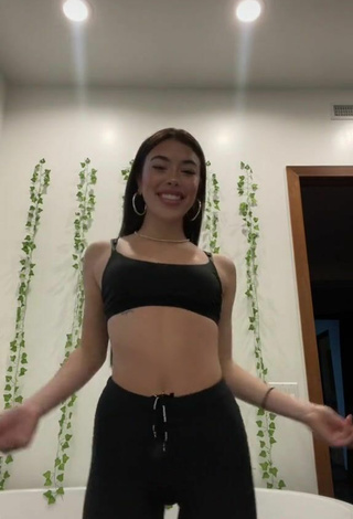 5. Sexy Cynthia Parker in Black Crop Top