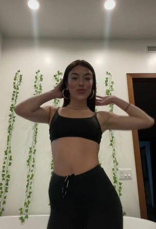 6. Sexy Cynthia Parker in Black Crop Top