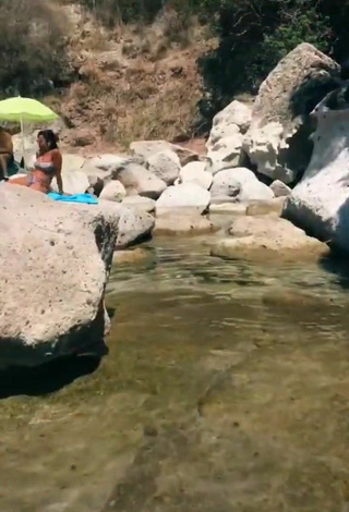 3. Titillating Eleonora Olivieri in Red Bikini at the Beach