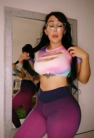 Hottest Eve Herrera in Violet Leggings while Twerking