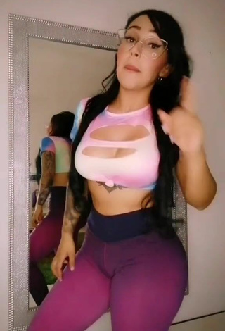 2. Hottest Eve Herrera in Violet Leggings while Twerking