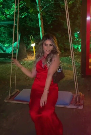 5. Sultry Gizemjelii in Red Dress