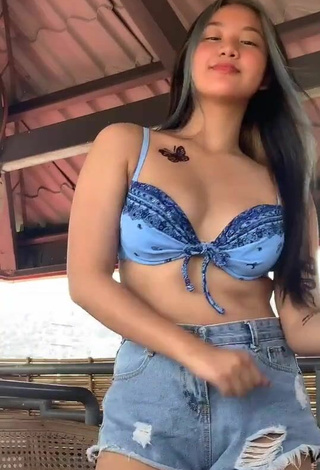 5. Sultry Vanessa Domingo Shows Cleavage in Bikini Top and Bouncing Boobs