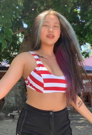 6. Sexy Vanessa Domingo in Striped Crop Top