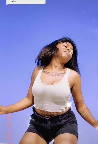 3. Sultry Honey Perez in White Crop Top and Bouncing Boobs