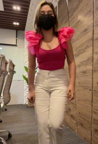 2. Luscious Glenda Dela Cruz Shows Cleavage in Firefly Rose Top