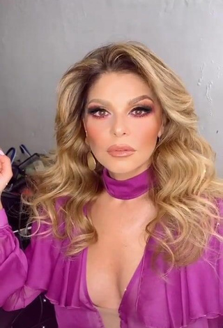 2. Sultry Tati Cantoral Shows Cleavage