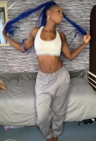 Sultry Oluwanifewa Agunbiade in White Sport Bra and Bouncing Tits