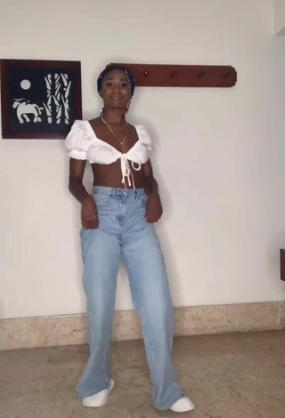 2. Luscious Oluwanifewa Agunbiade in White Crop Top