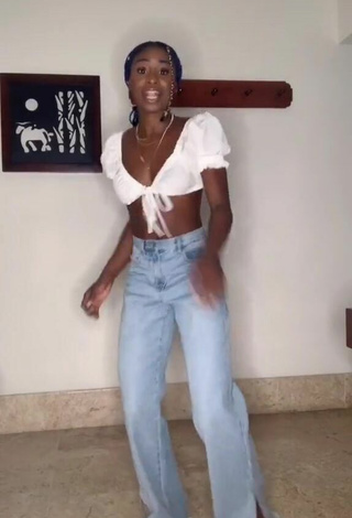 3. Luscious Oluwanifewa Agunbiade in White Crop Top