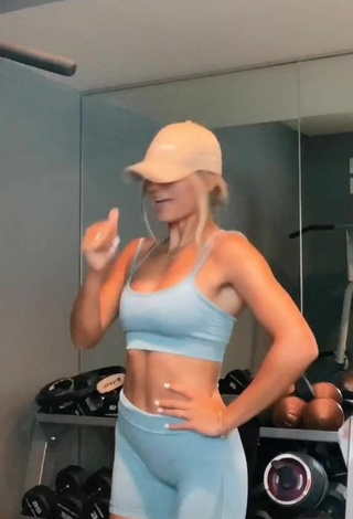 2. Sexy Jacqueline Fransway in Grey Sport Bra in the Sports Club