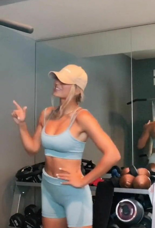 5. Sexy Jacqueline Fransway in Grey Sport Bra in the Sports Club