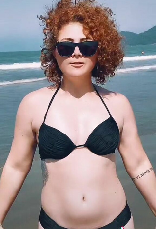 3. Sultry Jessyrobot in Black Bikini at the Beach