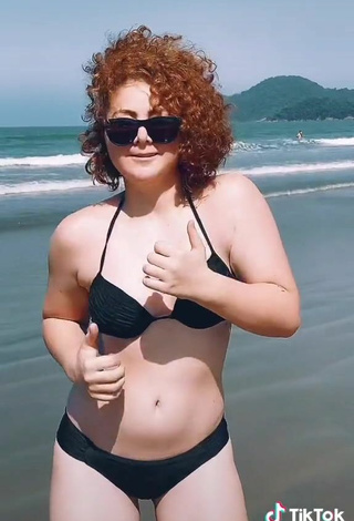 5. Sultry Jessyrobot in Black Bikini at the Beach