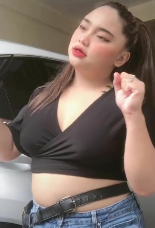 4. Luscious Joanne Duldulao in Black Crop Top and Bouncing Tits