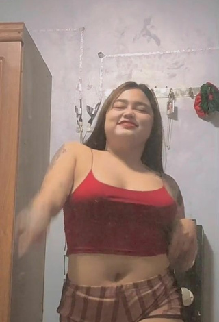 Hot Joanne Duldulao in Red Crop Top