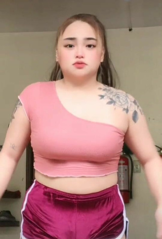 Hottie Joanne Duldulao in Pink Crop Top