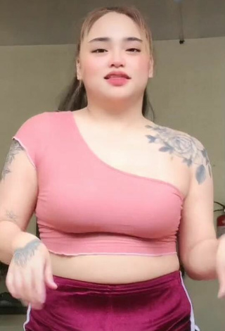 5. Hottie Joanne Duldulao in Pink Crop Top