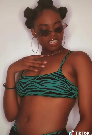 6. Sultry Jordan Nata'e in Zebra Bikini