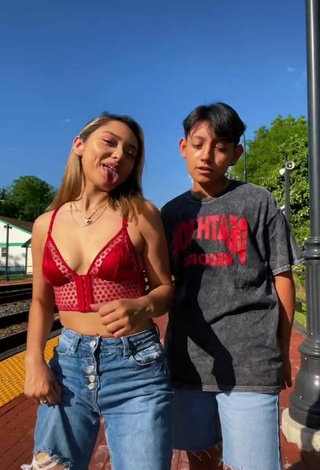 5. Sultry Joshy y naho in Red Crop Top