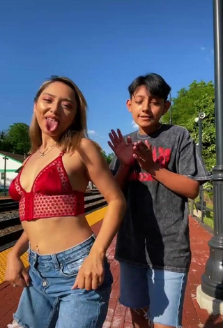 6. Sultry Joshy y naho in Red Crop Top