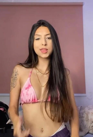 4. Alluring Julia Guerra in Erotic Pink Bikini Top