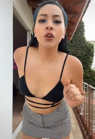 2. Luscious Karen Bustillos in Black Hot Top on the Balcony while Twerking