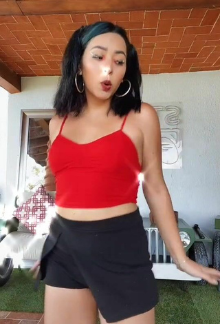 6. Amazing Karen Bustillos in Hot Red Crop Top