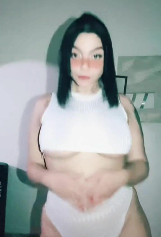 6. Sweetie Karniello in White Panties and Bouncing Boobs (Underboob)