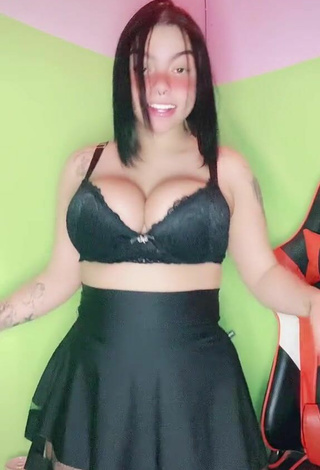 2. Sultry Karniello in Black Skirt and Bouncing Boobs