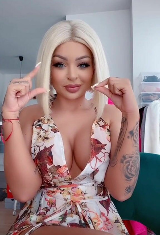 5. Luscious Katja Krasavice Shows Cleavage and Bouncing Boobs