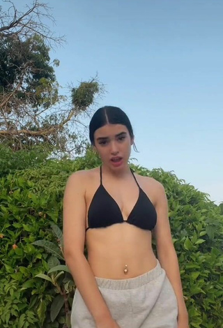 2. Seductive Kiara Brunett in Black Bikini Top