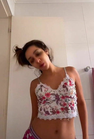 6. Sultry Laura Daniela in Floral Crop Top