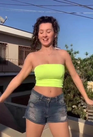 5. Sultry Lorena Tucci in Lime Green Tube Top