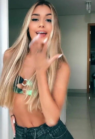 4. Really Cute Luane Guiné in Green Bikini Top