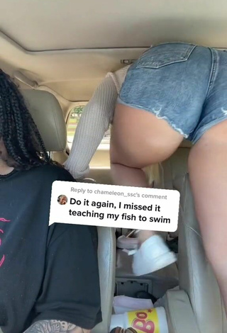 2. Sweet Makayla Weaver Shows Butt in a Car