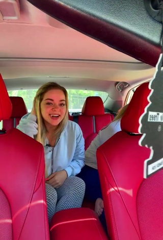 4. Adorable Makayla Weaver Shows Butt in a Car