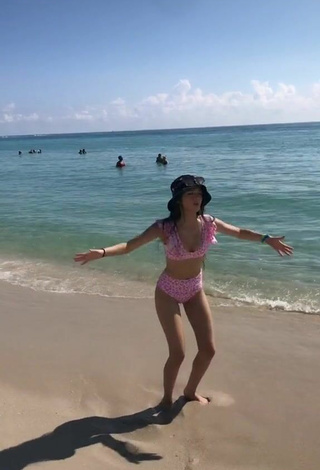 Luscious Paola Ruiz in Pink Bikini at the Beach