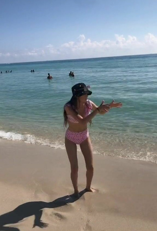 2. Luscious Paola Ruiz in Pink Bikini at the Beach