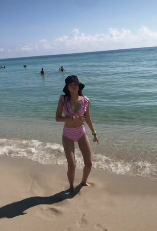 5. Luscious Paola Ruiz in Pink Bikini at the Beach