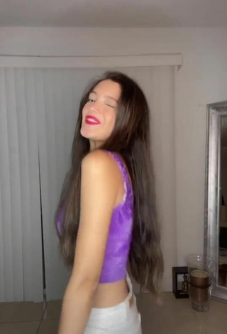 5. Hottie Paola Ruiz in Violet Crop Top