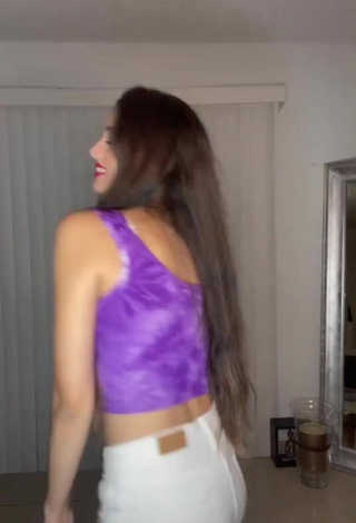 6. Hottie Paola Ruiz in Violet Crop Top