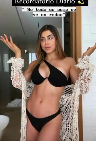 Sultry Paula Galindo in Black Bikini (Side Boob)