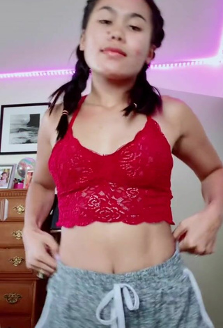 2. Sultry Virgie Ann Casteel in Red Crop Top