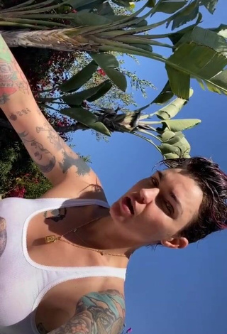 1. Sultry Ruby Rose in White Top