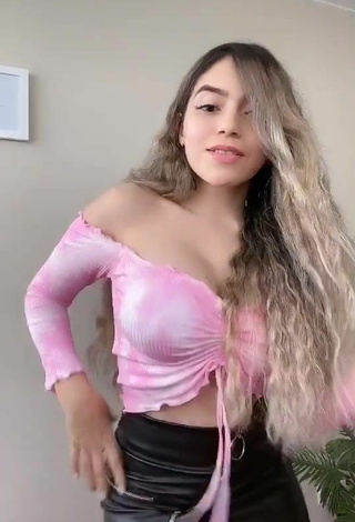 Sultry Hai in Pink Crop Top