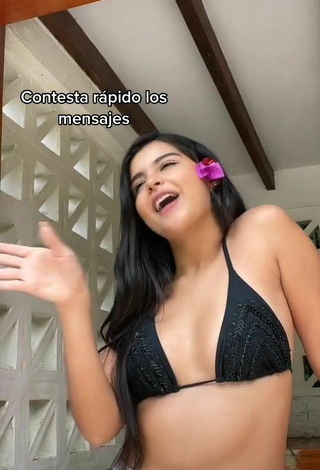 Hot Alexandra Villanueva in Black Bikini Top