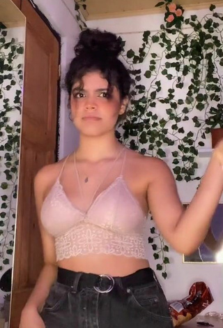 2. Sexy DianaC in Beige Crop Top and Bouncing Breasts