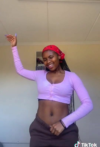 3. Sultry Sphokuhle.n in Purple Crop Top and Bouncing Boobs