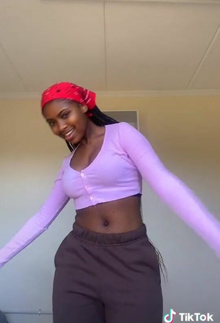 4. Sultry Sphokuhle.n in Purple Crop Top and Bouncing Boobs